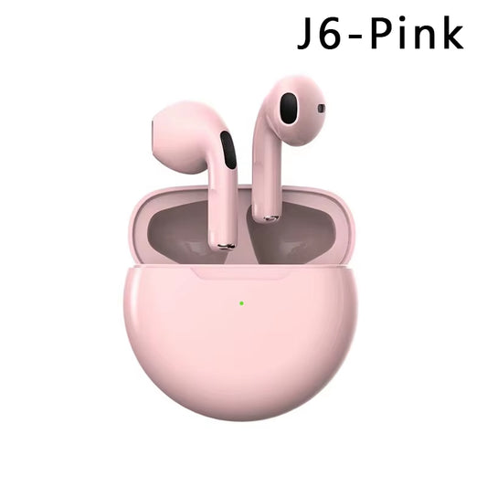 TWS Pro 6 Earphone Bluetooth Headphones with Mic 9D Stereo Hifi Earbuds for Xiaomi Samsung Android Wireless Bluetooth Headset